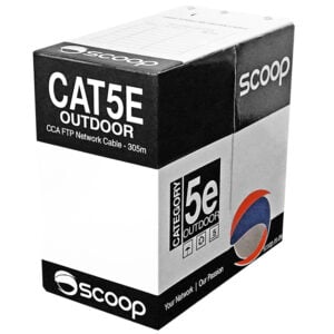 Scoop 305m Box Cat5e Outdoor FTP CCA Cable - Image 1