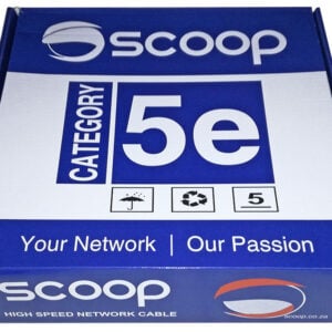 Scoop 100m Box Cat5e CCA Grey UTP Cable - Image 1