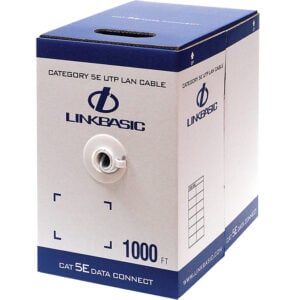Linkbasic 305m Box Cat5e Solid Grey UTP Cable - Image 1