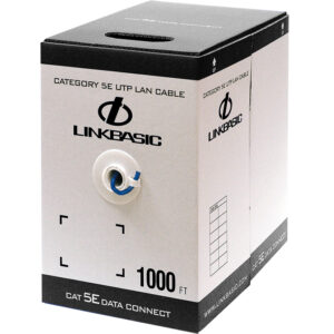 Linkbasic 305m Box Cat5e Solid Blue UTP Cable - Image 1