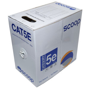 Scoop 305m Box Cat5e CCA White UTP Cable - Image 1