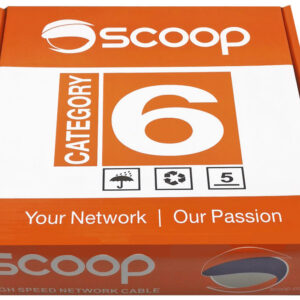 Scoop 100m Box Cat6 CCA Grey UTP Cable - Image 1