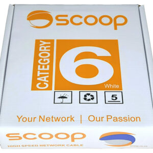 Scoop 100m Box Cat6 CCA White UTP Cable - Image 1