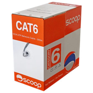 Scoop 305m Box Cat6 CCA Grey UTP Cable - Image 1