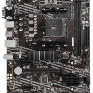 The MSI A520M PRO motherboard is designed to