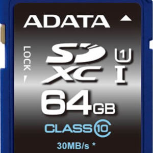 ADATA 64GB SD Card - CLASS 10, Retail Box , 1 year warranty