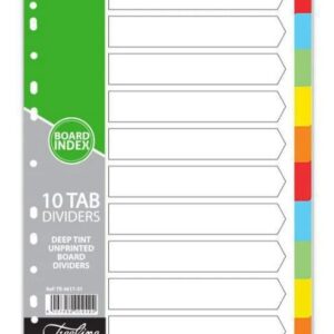 Treeline A4 File Divider Board Tab 1