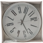 Casey Wall Clock Silver Outer Rim With Silver