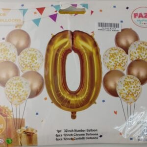 Casey 13pc Gold and White Balloon Set Nr 0