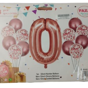 Casey 13pc Rose Gold and White Balloon Set Nr 0 - Image 1