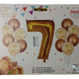 Casey 13pc Gold and White Balloon Set Nr 7 - Image 1