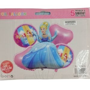 Casey 5pc Princess Themed Birthday Balloon Set