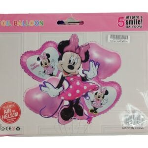 Casey 5pc Minnie Themed Birthday Balloon Set