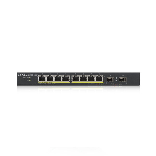 Zyxel GS1900-10HP Switch 8-Port Gbe Smart Managed PoE Switch With Gbe Uplink