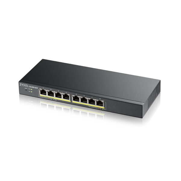Zyxel GS1900-8HP Switch, 8-Port Gbe, Smart Managed, PoE