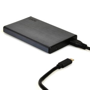 Port Connect 2.5" USB-C External HDD Enclosure Black - Image 1