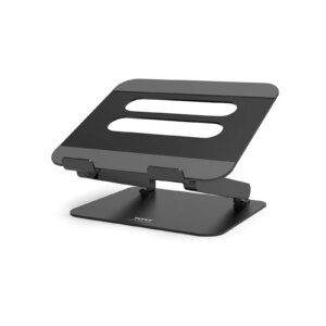 Port Black 15.6 Inch Aluminium Adjustable Notebook Stand - Image 1