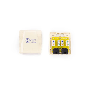 Zone CAT6 Dual Box White Outlet Cable