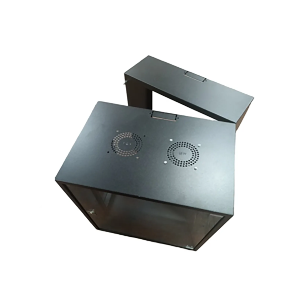 Zone Lite 12U 400+200mm Swing Frame Black Wall Mount Cabinet