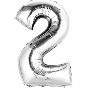 Casey 102cm Silver Balloon Number 2 - Image 1