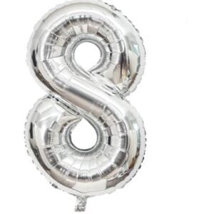 Casey 102cm Silver Balloon Number 8 - Image 1