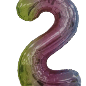 Casey 102cm Rainbow Balloon Number 2 - Image 1