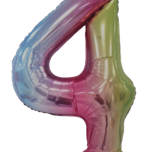 Casey 102cm Rainbow Balloon Number 4 - Image 1