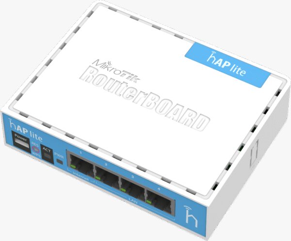 MikroTik hAP lite - 2.4GHz desktop Wi-Fi Router - mountable