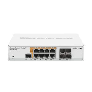 MikroTik Cloud Router Switch CRS112-8P-4S-IN, 8x GB LAN with POE-out, 4x SFP, desktop case, PSU - Image 1