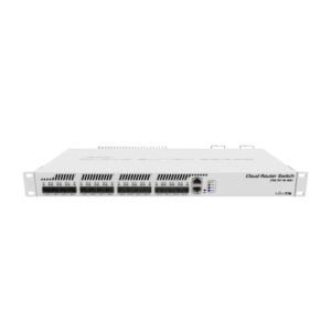 MikroTik Cloud Router Switch CRS317-1G-16S+RM, 1x GB LAN, 16x SFP+ Cages, RouterOS L6 OR SwitchOS (Dual Boot), Passive Cooling 1U RACkmount Enclosure, Dual Redundant PSU - Image 1