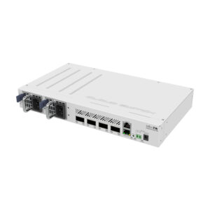 MikroTik Cloud Router Switch CRS504-4XQ-IN, 16x 25G Ports, 4x 100G QSFP28 Ports, 1x 100MB Ethernet Port for Management, Desktop Case, Dual Hot-Swap PSU - Image 1