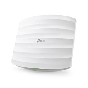 TP-Link N300 Ceiling Mount Access Point, 2.4Ghz, Qualcomm, 1 10/100Mbps LAN, 802.3Af PoE, 2 Internal Antennas, Centralized Management, Captive Portal, Load Balance, Rate Limit, VLAN - Image 1