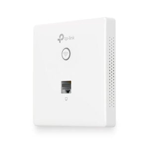 TP-Link N300 Wall-Plate Access Point, 2.4Ghz, Qualcomm, 2 10/100Mbps LAN, Compatible With 86Mm & Eu Standard Junction Box, 802.3Af PoE, 2 Internal Antennas, Centralized Management, Captive Portal, Load Balance, Rate Limit, VLAN - Image 1