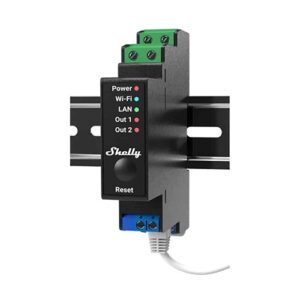 Shelly Pro 2PM DIN-Rail Mountable Wi-Fi Relay With Power Monitoring Of Two 16A Channels 25A In Total - Image 1