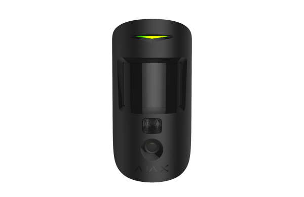 AJAX Security - MotionCam (PhOD) Jeweller - Black Wireless Motion Detector with Photo on Demand and by Alarm