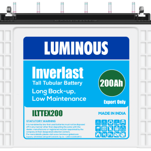 Luminous - Inverlast, 12V - 200Ah Tubular Battery - Image 1