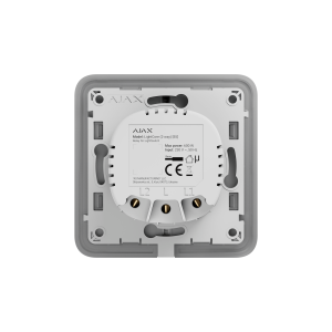AJAX Security - LightCore 2 Way Wireless Light Switch, SoloButton not included | AJAX-LC-2W-1-GANG
