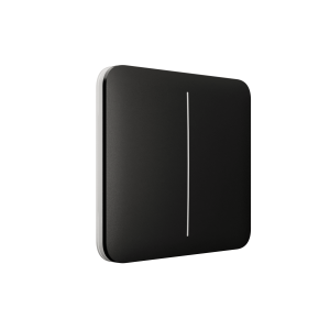 AJAX Security - Black SoloButton 2-GANG | AJAX-SB-2-GANG-B