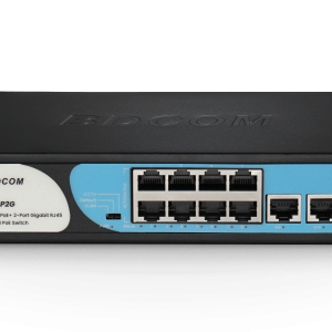 BDCOM 8-Port 100M PoE Switch (8-Port 100M PoE + 2-Port GE RJ45) 90W PoE Budget - Image 1
