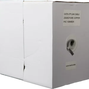 Essential CAT6 Indoor Ethernet Cable 100m Grey Solid Copper UTP Pull Box | CAT6-100-SC-GEN - Image 1