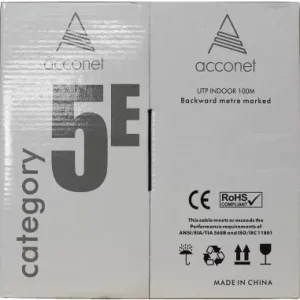 Acconet CAT5 UV Outdoor Ethernet Cable 100m Black CCA SF/TP Pull Box | CAT5U-100