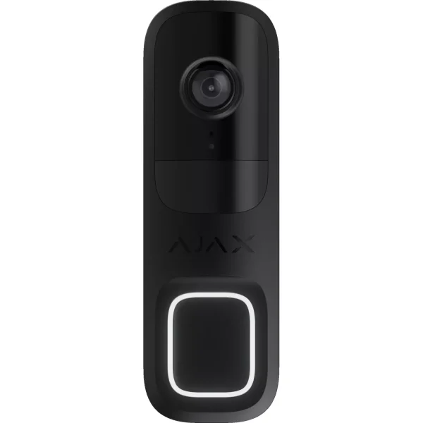 AJAX Security Outdoor Black 4MP WiFi Video Doorbell with PIR & AI | AJAX-DB-B