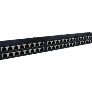 Acconet 48 Port RJ45 Patch Panel, 2U , Black