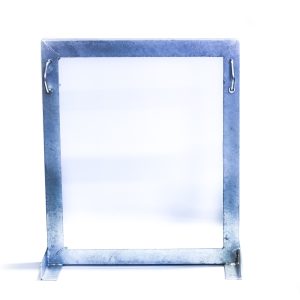 Square Wall Mount Brackets, 1000mm Offset, 32-60mm, Two Clamp, Galvanised - Image 1