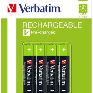 Verbatim AAA Premium Rechargeable Batteries 4 Pack - Image 1