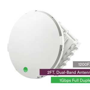 Siklu E-Band (80GHz) PTP link FDD 1Gbps. 2ft EXT Dual-Band antenna w/ 5GHz failover feed - Image 1