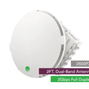 Siklu E-Band (80GHz) PTP link FDD 2Gbps. 2ft EXT Dual-Band antenna w/ 5GHz Failover Feed - Image 1