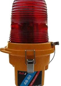 Micro Instruments LED Aircraft Beacon, RED, Tempered Glass, Aluminium Body, 10-30 VDC - Image 1