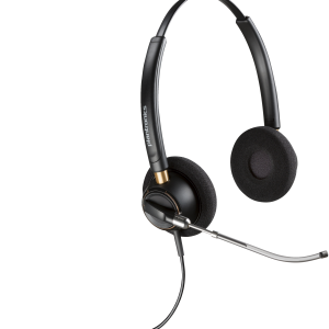 Poly EncorePro 520V Binaural Headset VoiceTube +Quick Disconnect - Image 1