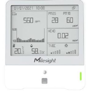 Milesight Indoor Ambience Monitor - Temp, Humidity, PIR, Light, TVOC, CO2, HCHO, Barometric, PM* - Image 1